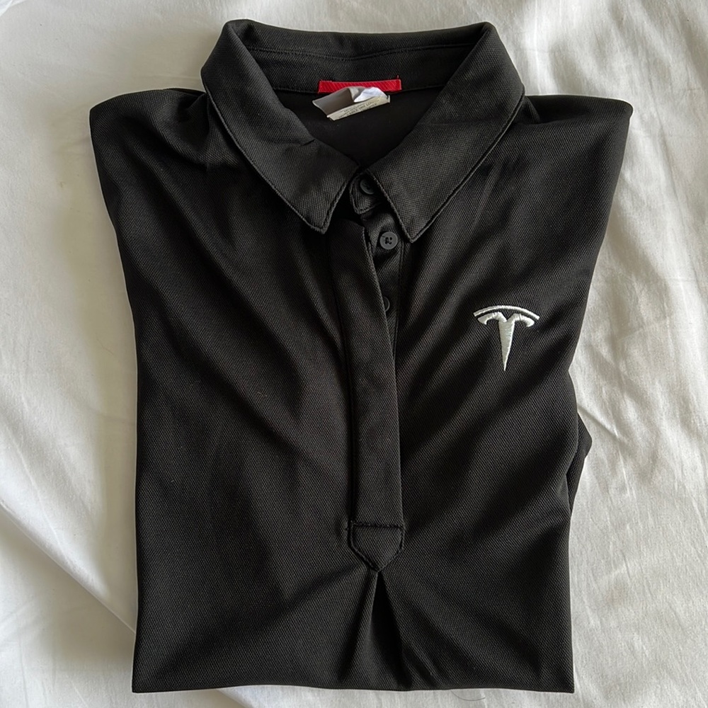 Black Tesla polo